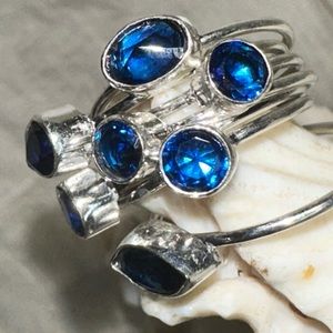London Blue Quartz multi-gem handcrafted ring